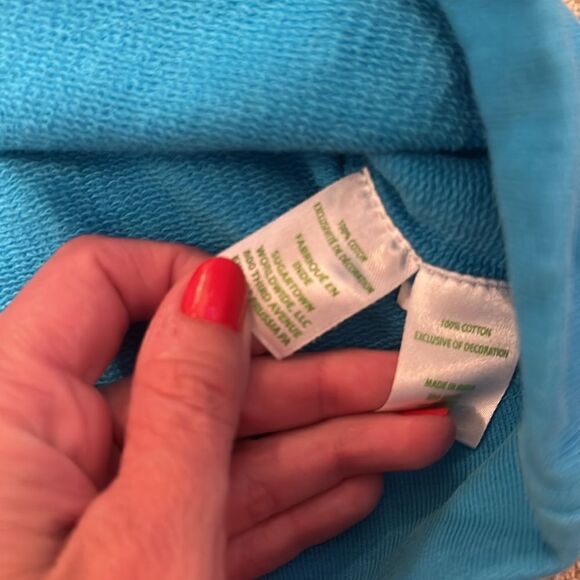 Lilly Pulitzer Rooney Sweatshirt  in Turquoise Shore - Picture 5 of 7